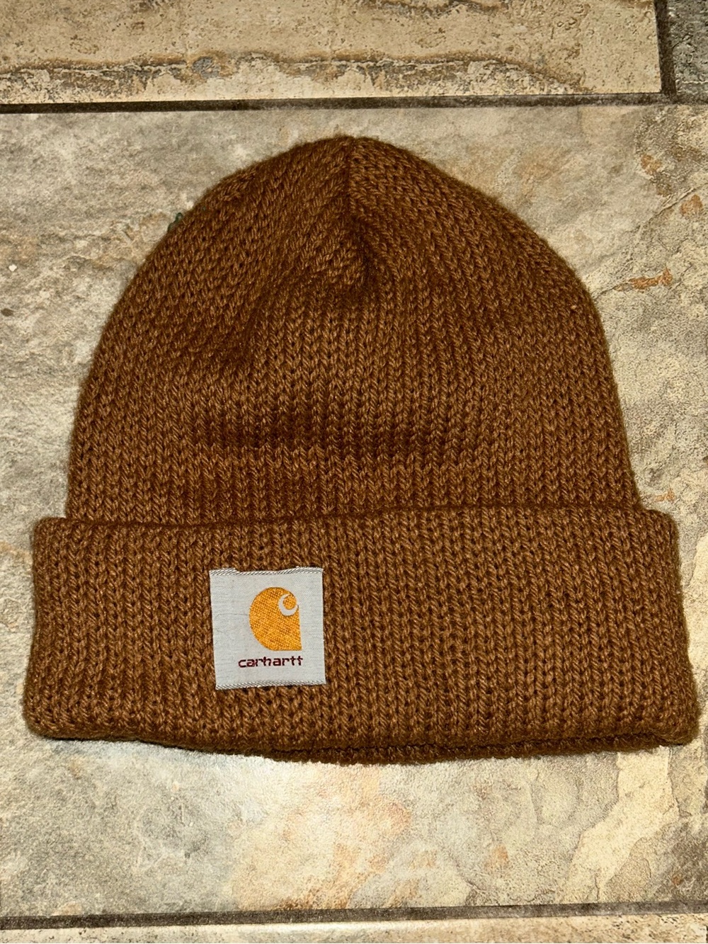 Carhartt Beanie Knit Hat Tan Winter Fall OS